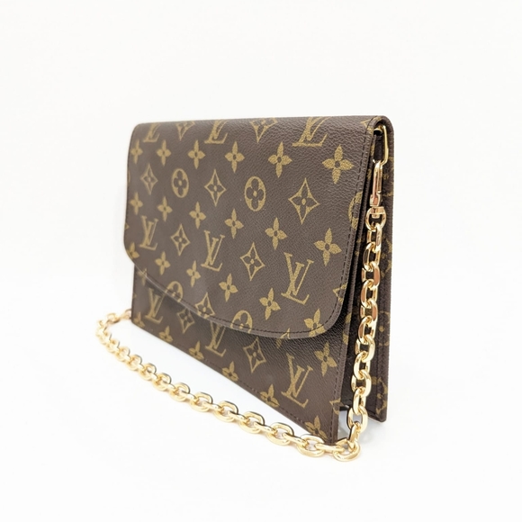 ✨️💎Excellent conditio Authentic Louis Vuitton Pochette Rabat Monogram 23 Clutch - Picture 12 of 17